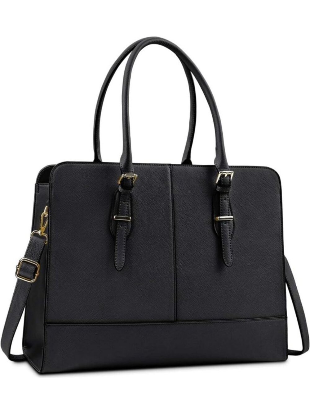 Stylish Leather Laptop Tote Bag for Women - Fits 15.6" Computer, Work & Travel